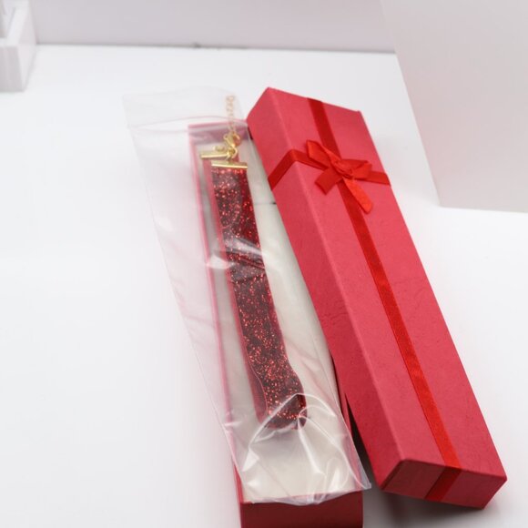 Red Sparkle Choker adjustable red spark Chokers (#10) - Picture 10 of 12